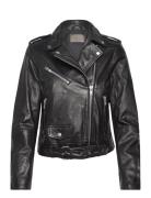 Rachel Leather Biker Læderjakke Skindjakke Black Jofama