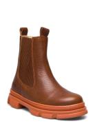 Booties - Flat - With Elastic Boots Støvler Brown ANGULUS