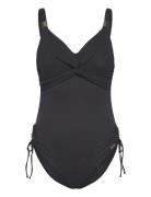 Ottawa Uw Twist Front Swimsuit With Adjustable Leg Badedragt Badetøj Black Fantasie