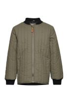 Duvet Boys Jacket Outerwear Softshells Softshell Jackets Khaki Green Mikk-line