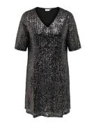 Carsparkly Ss Sequins Dress Wvn Kort Kjole Black ONLY Carmakoma