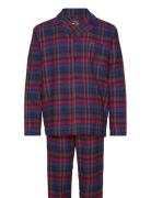 Pyjama 1/1 Flannel Pyjamas Nattøj Blue Jockey