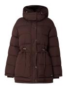 Viveka Recycled Polyester Down Parka Outerwear Parka Coats Brown Lexington Clothing