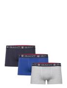 Micro Print Shield Trunk 3-Pack Boxershorts Navy GANT