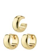 Pace Recycled Hoop And Cuff Earrings Accessories Jewellery Earrings Hoops Gold Pilgrim
