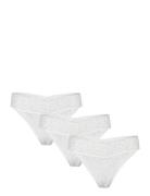 48113Pk - Original Rise Thong - 3 Pack G-streng Undertøj White Hanky Panky