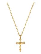 Men's Gold Necklace With Crucifix Pendant Halskæde Smykker Gold Nialaya