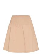 Mschlana Skirt Kort Nederdel Beige MSCH Copenhagen