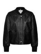 Leather Bomber Jacket Læderjakke Skindjakke Black Tommy Hilfiger