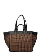 Gingham Lily Bag Shopper Taske Brown Becksöndergaard