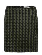 Ihkate Houndstooth Sk Kort Nederdel Green ICHI