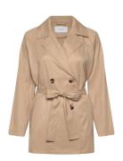 Vijancine L/S Trenchcoat - Noos Trenchcoat Frakke Beige Vila