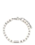 Samie - Bracelet In White And Steel Armbånd Smykker White Samie