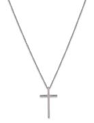 Samie - Necklace With Cross Steel Halskæde Smykker Silver Samie