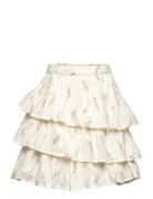 Skirt Aop W. Lining Dresses & Skirts Skirts Short Skirts Cream Minymo