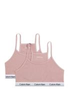 2Pk Racerback Bralette Night & Underwear Underwear Tops Pink Calvin Klein