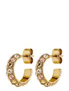 Heidi Sg Golden/Peach Accessories Jewellery Earrings Hoops Gold Dyrberg/Kern