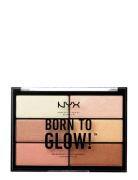 Born To Glow Highlighting Palette Highlighter Contour Makeup Beige NYX Professional Makeup