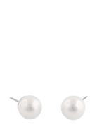 Laney Pearl Ear White 10Mm Accessories Jewellery Earrings Studs Silver SNÖ Of Sweden