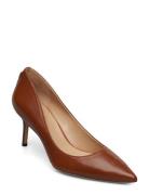 Lanette Leather Pump Shoes Heels Pumps Classic Brown Lauren Ralph Lauren