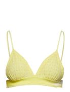 Tassie Soft Dot Bra Lingerie Bras & Tops Soft Bras Bralette Yellow Becksöndergaard