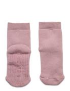 Cotton Socks - Let's Go Strømper Non-slip Pink Melton