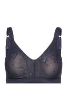 Sheer Soft Bra Moulded Cups Lingerie Bras & Tops Soft Bras Tank Top Bras Blue Abecita