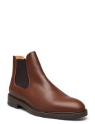 Slhblake Leather Chelsea Boot Noos Støvlet Chelsea Boot Brown Selected Homme