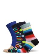 4-Pack New Classic Socks Gift Set Lingerie Socks Regular Socks Black Happy Socks