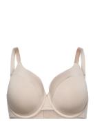 Bra Dahlia Matt Shiny Plus Lingerie Bras & Tops Full Cup Bras Beige Lindex