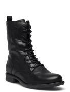 Biadanelle Lace Up Boot Leather Shoes Boots Ankle Boots Laced Boots Black Bianco