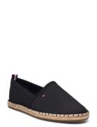 Basic Tommy Flat Espadrille Espadrillos Flade Sandal Black Tommy Hilfiger