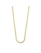 Joanna Recycled Flat Snake Chain Necklace Accessories Jewellery Necklaces Chain Necklaces Gold Pilgrim