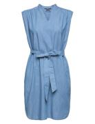 Denim-Effect Dress Knælang Kjole Blue Esprit Collection