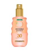 Ambre Solaire Invisible Protect Glow Spf30 Solcreme Ansigt Nude Garnier