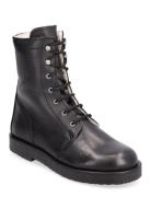 Boots - Flat - With Laces Shoes Boots Ankle Boots Laced Boots Black ANGULUS