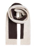 Hertha Knit Scarf Accessories Scarves Winter Scarves Brown Second Female