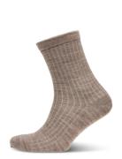 Wool Rib Socks Lingerie Socks Regular Socks Brown Mp Denmark