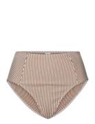 Striba High Waist Bikini Briefs Swimwear Bikinis Bikini Bottoms High Waist Bikinis Brown Becksöndergaard