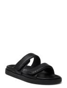 Biafelia Velcro Slide Flade Sandaler Black Bianco