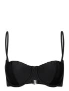 Semi Shine Strap Bikini Bra Swimwear Bikinis Bikini Tops Wired Bikinitops Black Gina Tricot