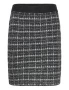 Viaudrey Check Knit Skirt /Ka Kort Nederdel Black Vila