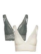 Lana/Eco-2Pp Bralette Lingerie Bras & Tops Soft Bras Bralette White Dorina