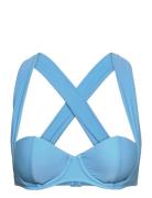 Underwire Bikini Bra Swimwear Bikinis Bikini Tops Wired Bikinitops Blue Gina Tricot