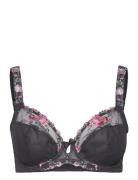 Adrienne Uw Side Support Bra 34 D Lingerie Bras & Tops Full Cup Bras Black Fantasie