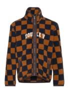 Don Kids Ivy Zip Fleece Outerwear Fleece Outerwear Fleece Jackets Multi/patterned Wood Wood