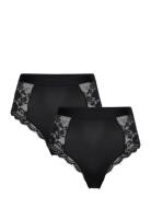 Brief Brazilian High Iris 2 P Lingerie Panties High Waisted Panties Black Lindex