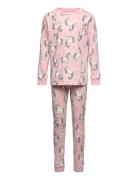 Pajama Aop Unicorn Animal Ao Pyjamassæt Pink Lindex