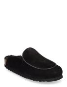 Sl Fae Piping Suede Black Shoes Mules & Slip-ins Flat Mules Black Scholl