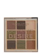 Revolution Ultimate Desire Shadow Palette Stripped Khaki Øjenskyggepalet Makeup Multi/patterned Makeup Revolution